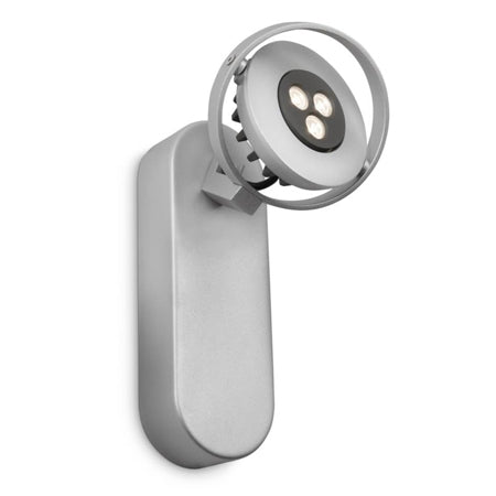 Foco sobrepuesto aluminio gris LED