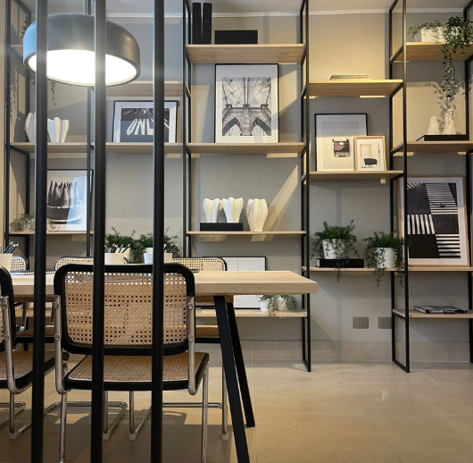 Lámpara colgante negra mate