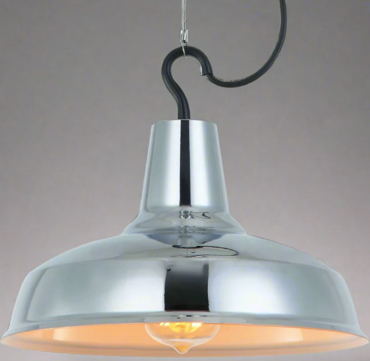 Lámpara colgante metálica gris ø28