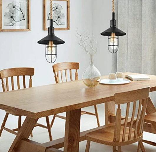 Lámpara colgante vintage con cuerda