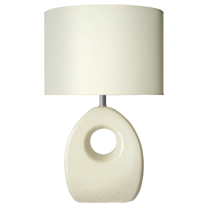 Lámpara de sobremesa cerámica crema