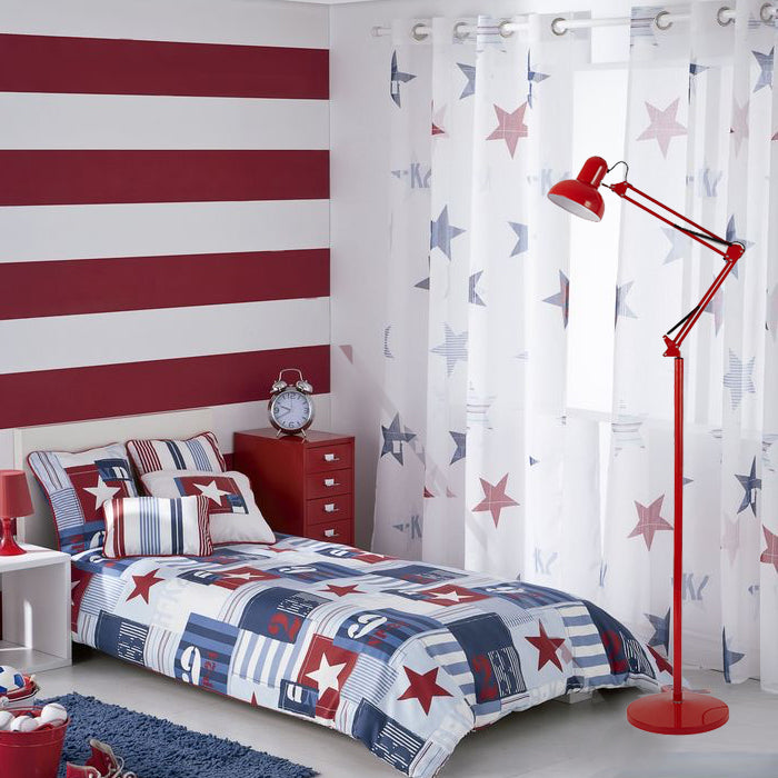 Lámpara de pie ajustable roja