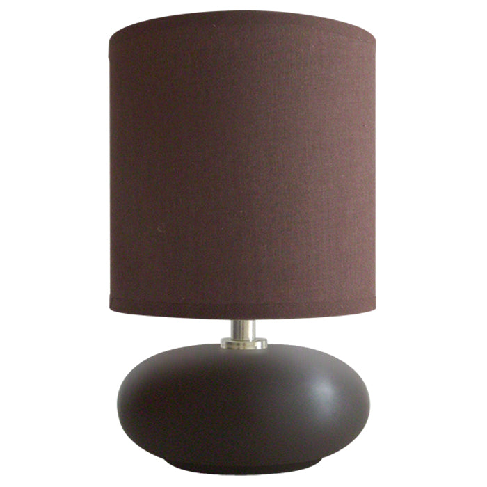 Lámpara de sobremesa cerámica café