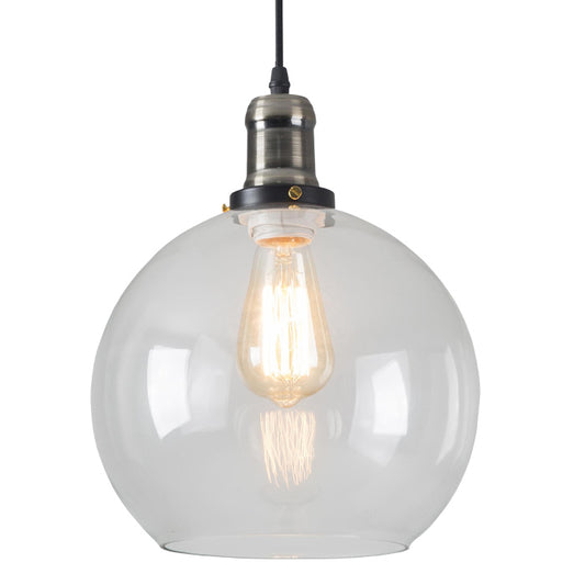 Lámpara colgante vintage vidrio bronce