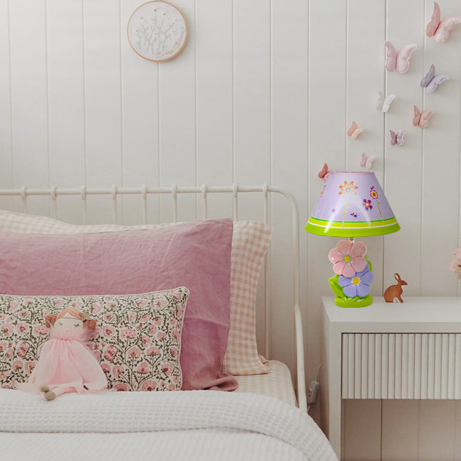 Lámpara sobremesa infantil flores