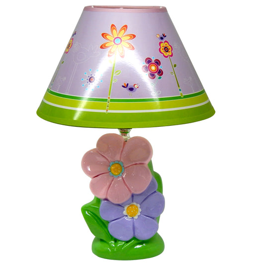 Lámpara sobremesa infantil flores