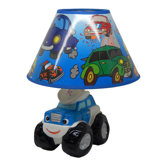 Lámpara sobremesa infantil camioneta azul
