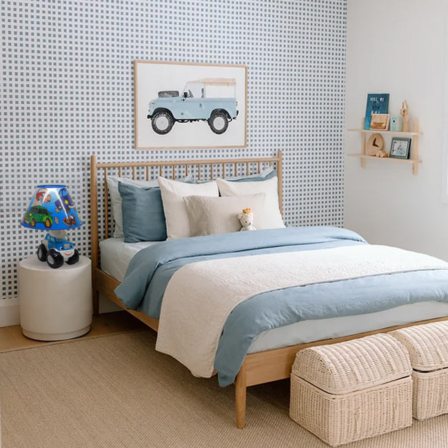 Lámpara sobremesa infantil camioneta azul