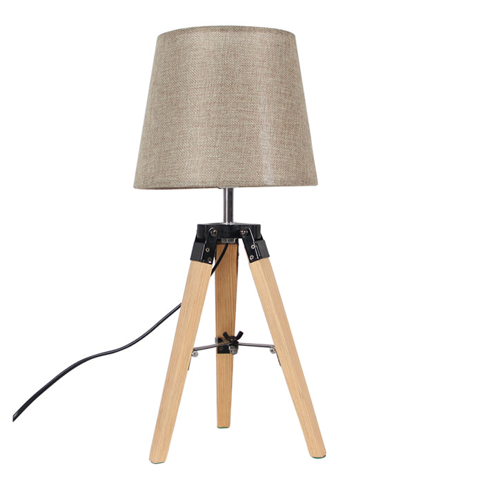 Lámpara sobremesa madera beige