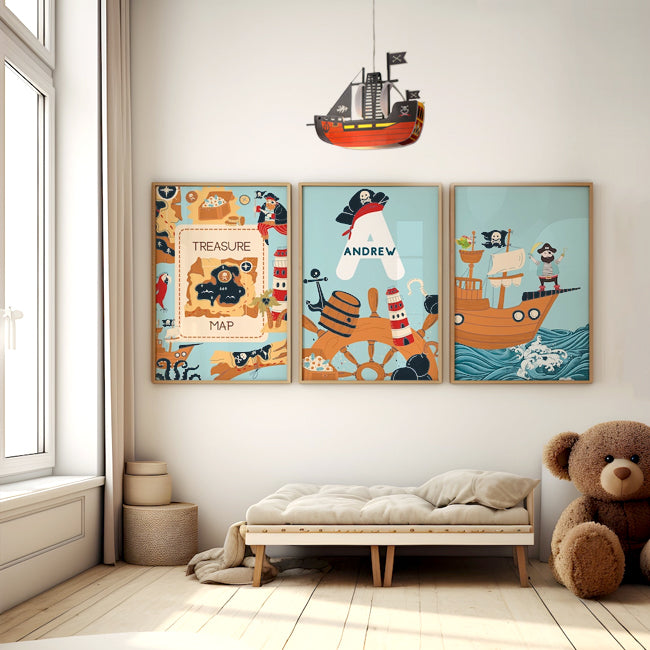 Lámpara colgante barco pirata