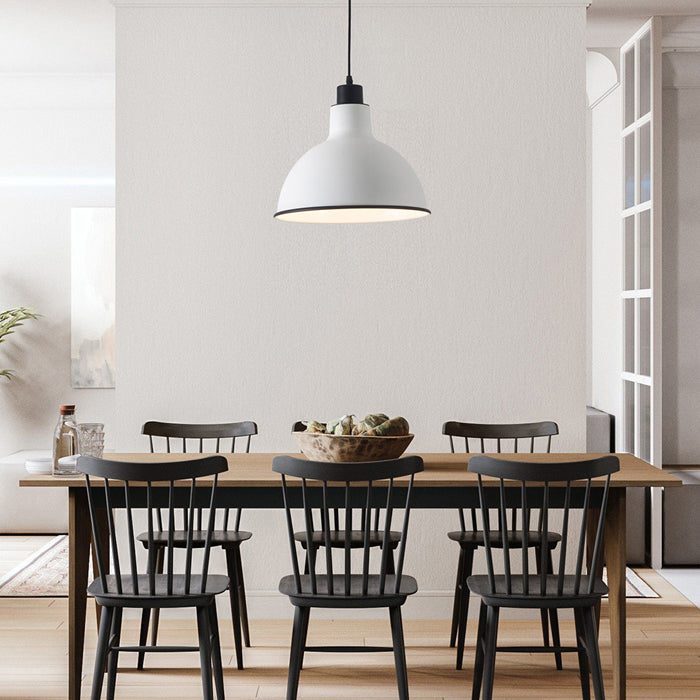 Lámpara colgante vintage blanca