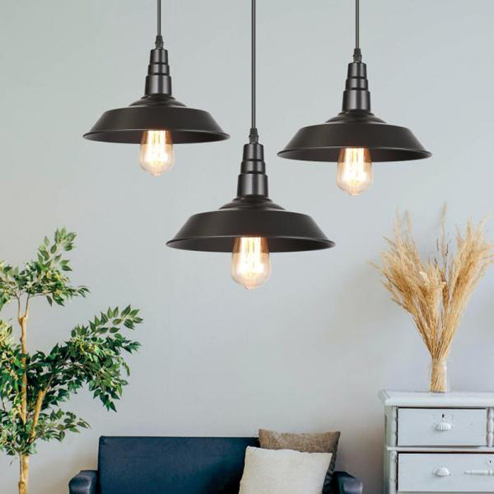 Lámpara colgante vintage negra