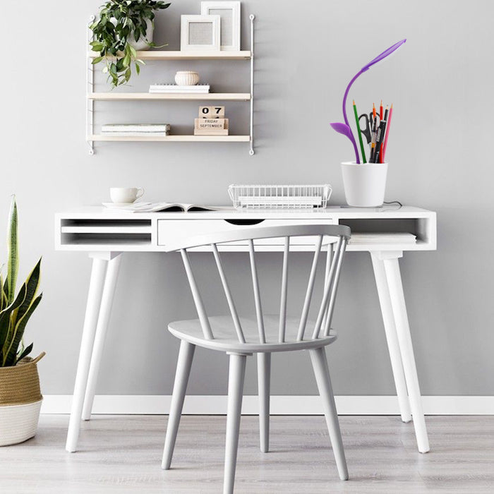 Lámpara sobremesa planta morada LED