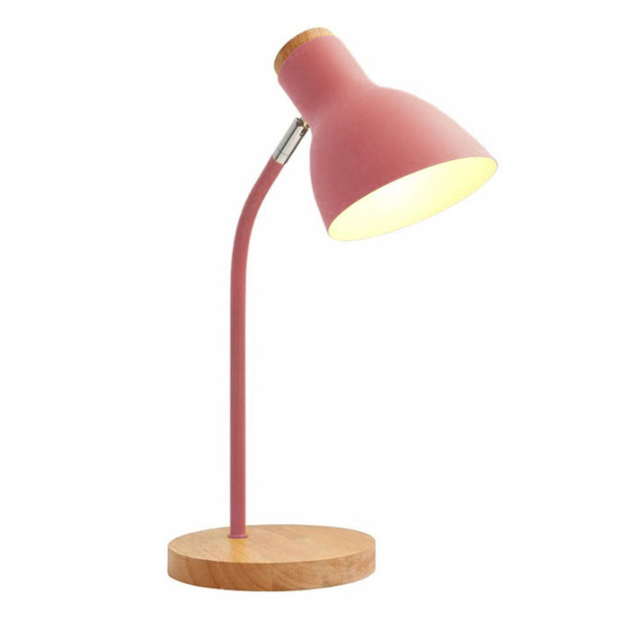 Lámpara sobremesa madera rosa