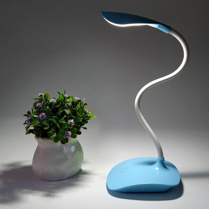 Lámpara sobremesa LED celeste