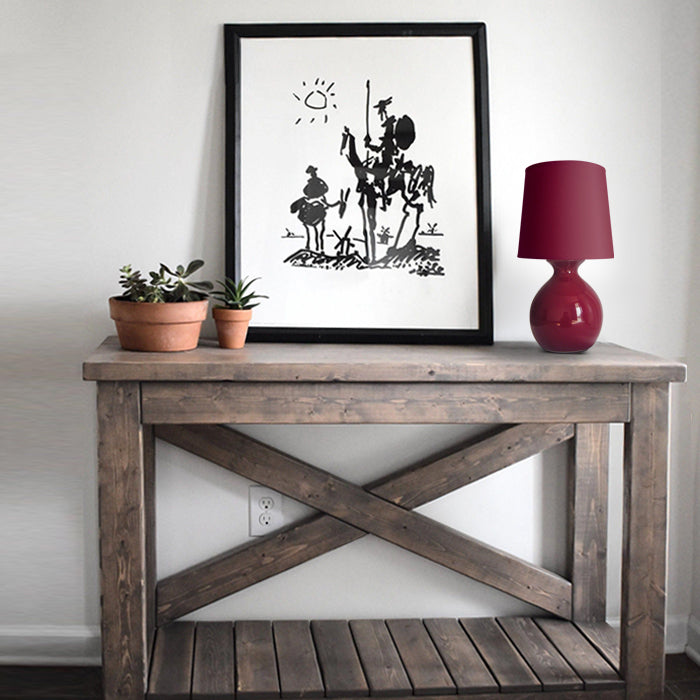 Lámpara de sobremesa cerámica burdeo