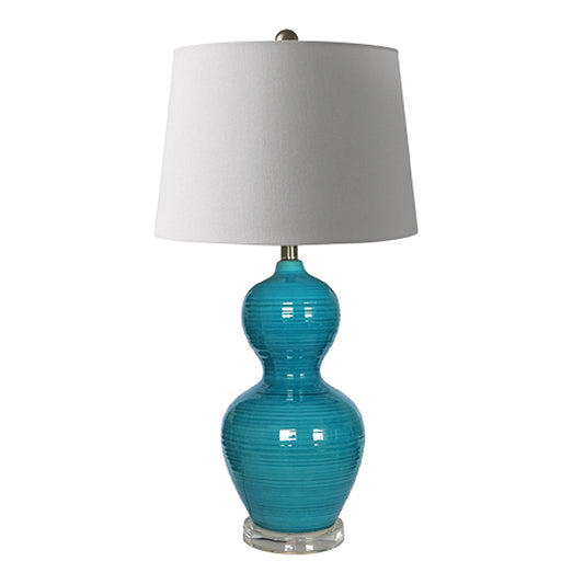 Lámpara sobremesa cerámica turquesa