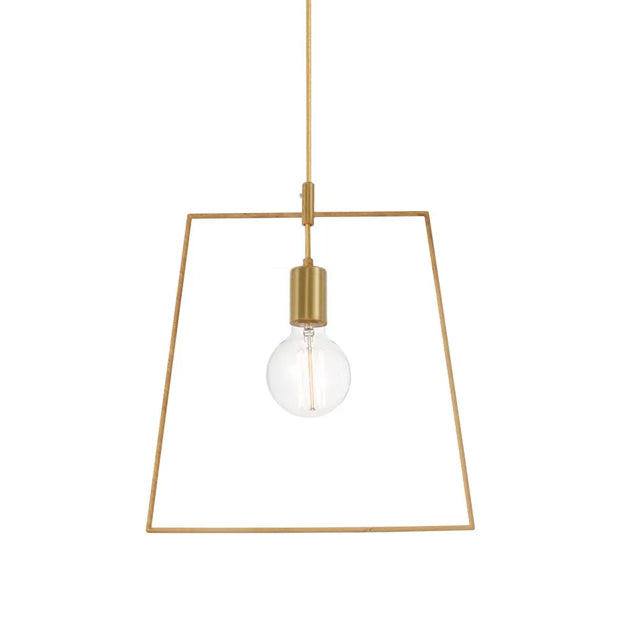 Lámpara colgante metálica dorada