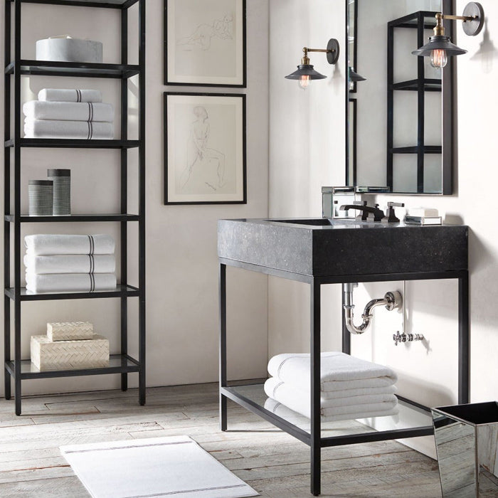 Lámpara aplique vintage negra