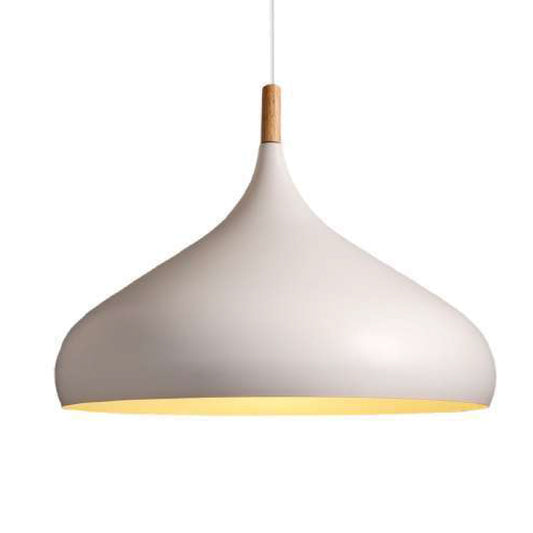 Lámpara colgante nórdica madera blanca