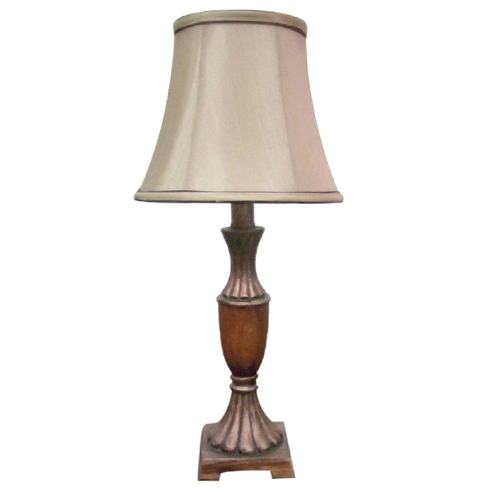 Lámpara de sobremesa clásica cobre envejecido