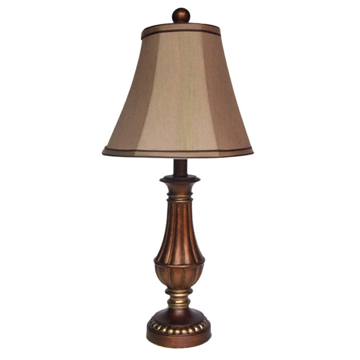 Lámpara de sobremesa clásica cobre envejecido