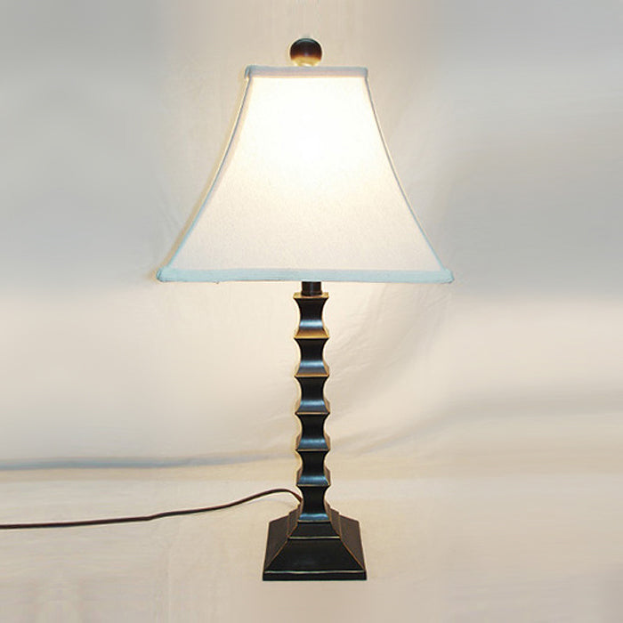 Lámpara de sobremesa clásica negra envejecida