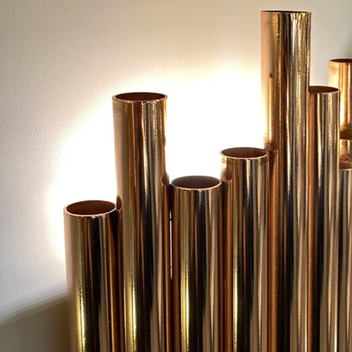 Apliqué cobre luz indirecta 2 luces