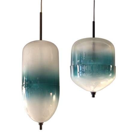 Lámpara colgante degradé verde