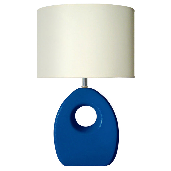 Lámpara de sobremesa cerámica azul