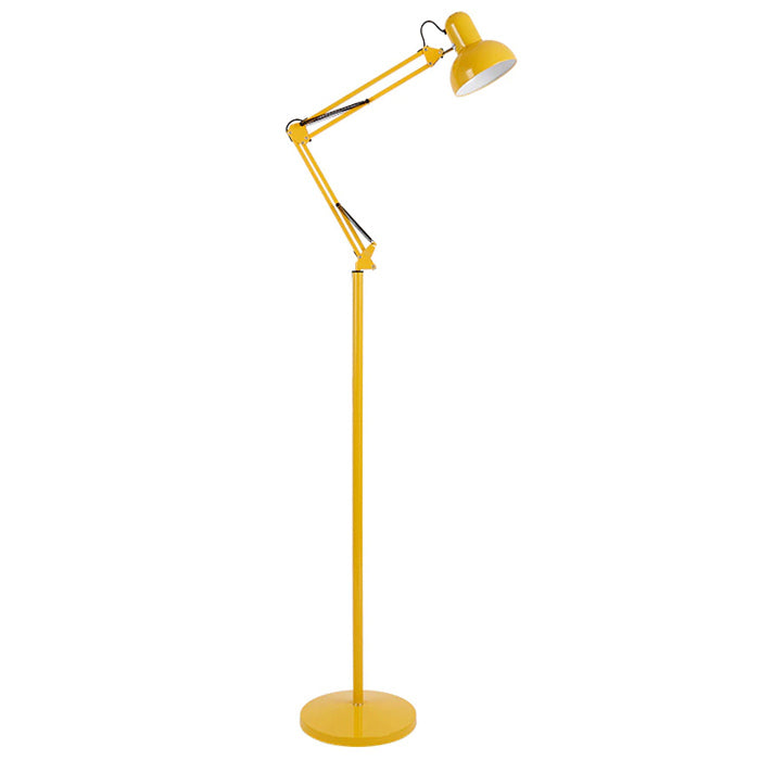 Lámpara de pie ajustable amarilla