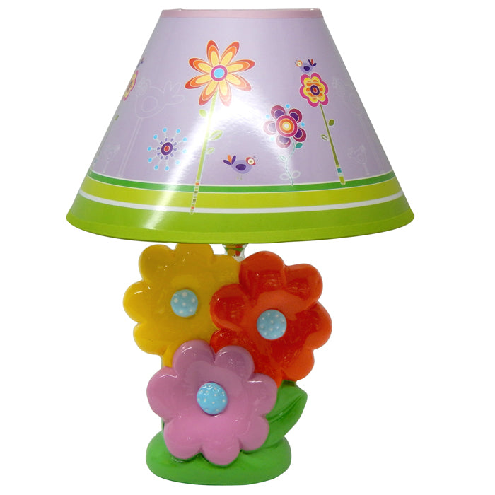 Lámpara sobremesa infantil flores