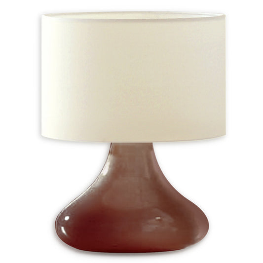 Lámpara de sobremesa cerámica café