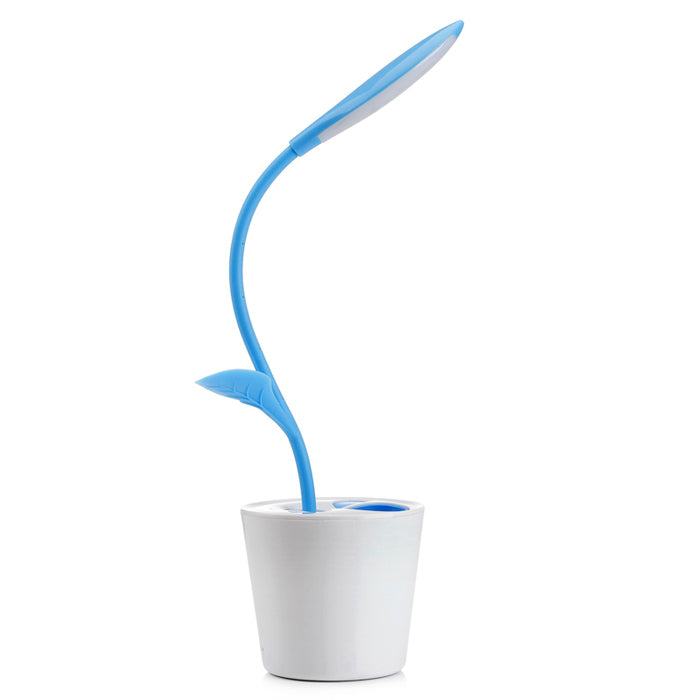Lámpara sobremesa planta azul LED