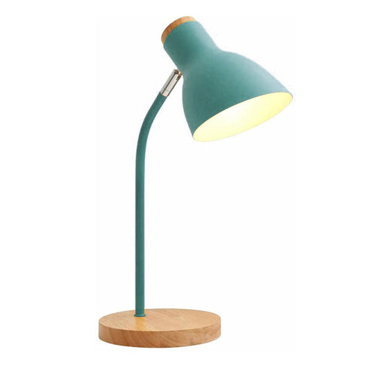 Lámpara sobremesa madera verde